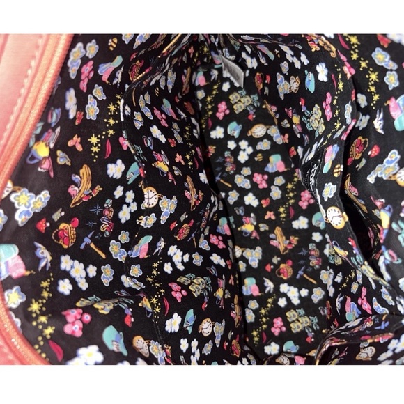 Vera Bradley Disney Bambi Small Vera Coral Tote Bag & RFID Wristlet w/Embroidery - Picture 11 of 14
